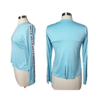 Women's Lightweight Split Back Stretch Long Sleeve Crop Top XL